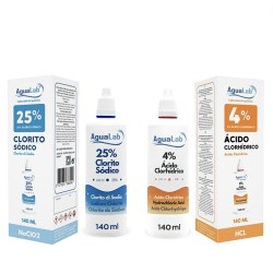 Kit Clorito Sódico al 25% (140 ml) + Activador - Ácido Clorhídrico 4%
