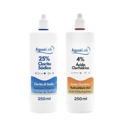 Kit Clorito di Sodio 25% (250 ml) + Attivatore - Acido Cloridrico 4%