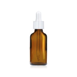 Flacone con contagocce 60ml. Colore ambrato